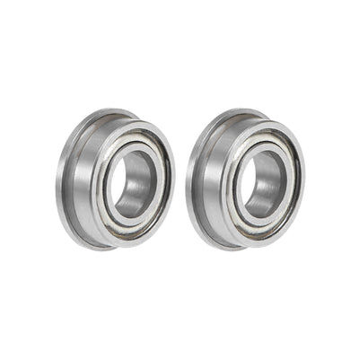 Harfington Uxcell Flange Deep Groove Ball Bearings Inch Double Shielded Chrome Steel