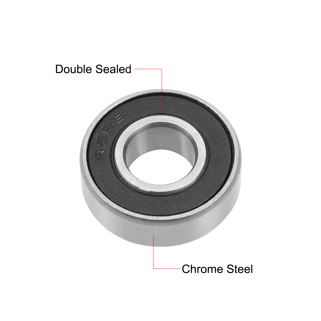 uxcell Uxcell Deep Groove Ball Bearings Inch Double Seal Chrome Steel ABEC1 Z1