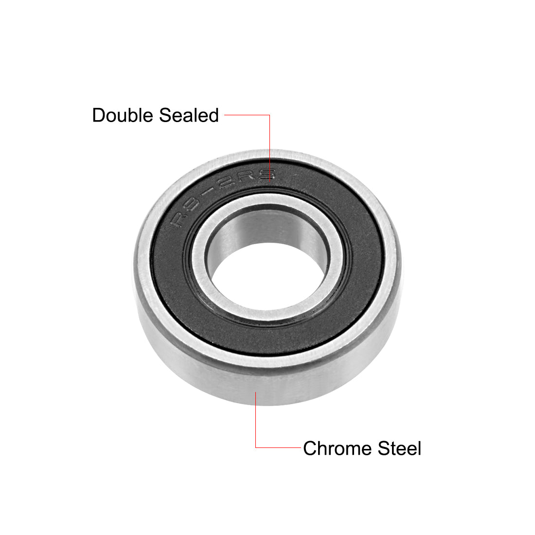 uxcell Uxcell Deep Groove Ball Bearings Inch Double Seal Chrome Steel ABEC1 Z1