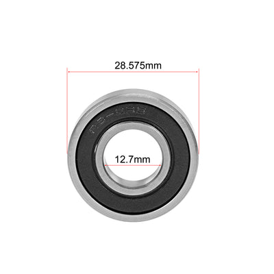 Harfington Uxcell Deep Groove Ball Bearings Inch Double Seal Chrome Steel ABEC1 Z1