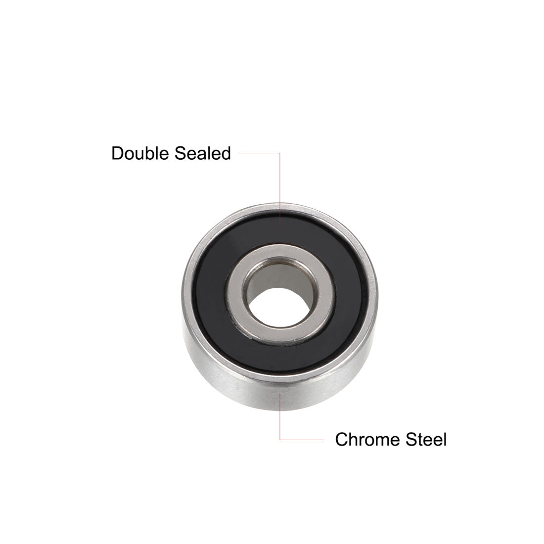 uxcell Uxcell Deep Groove Ball Bearings Double Sealed Chrome Steel P0 Z1