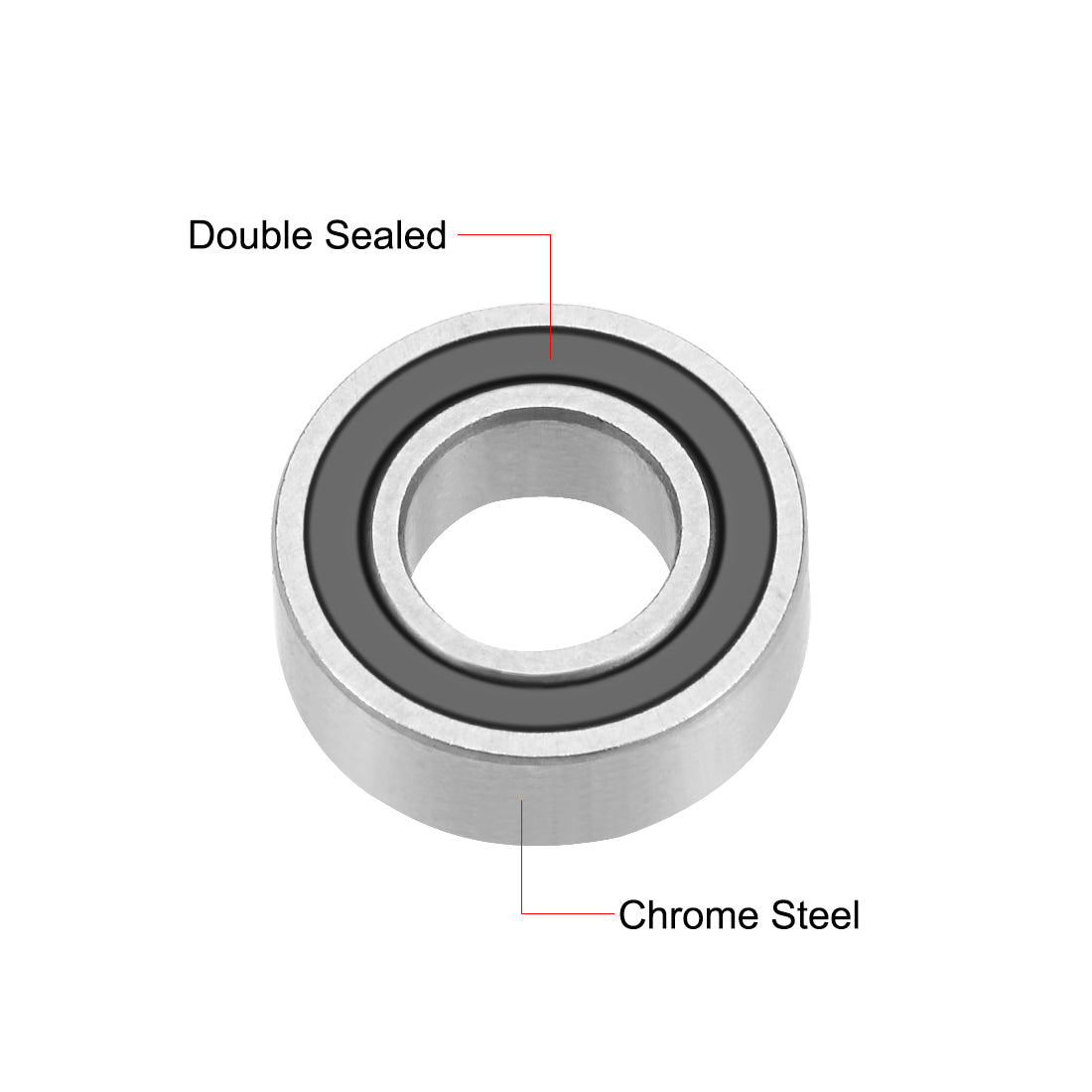 uxcell Uxcell Deep Groove Ball Bearings Double Sealed Chrome Steel P0 Z1