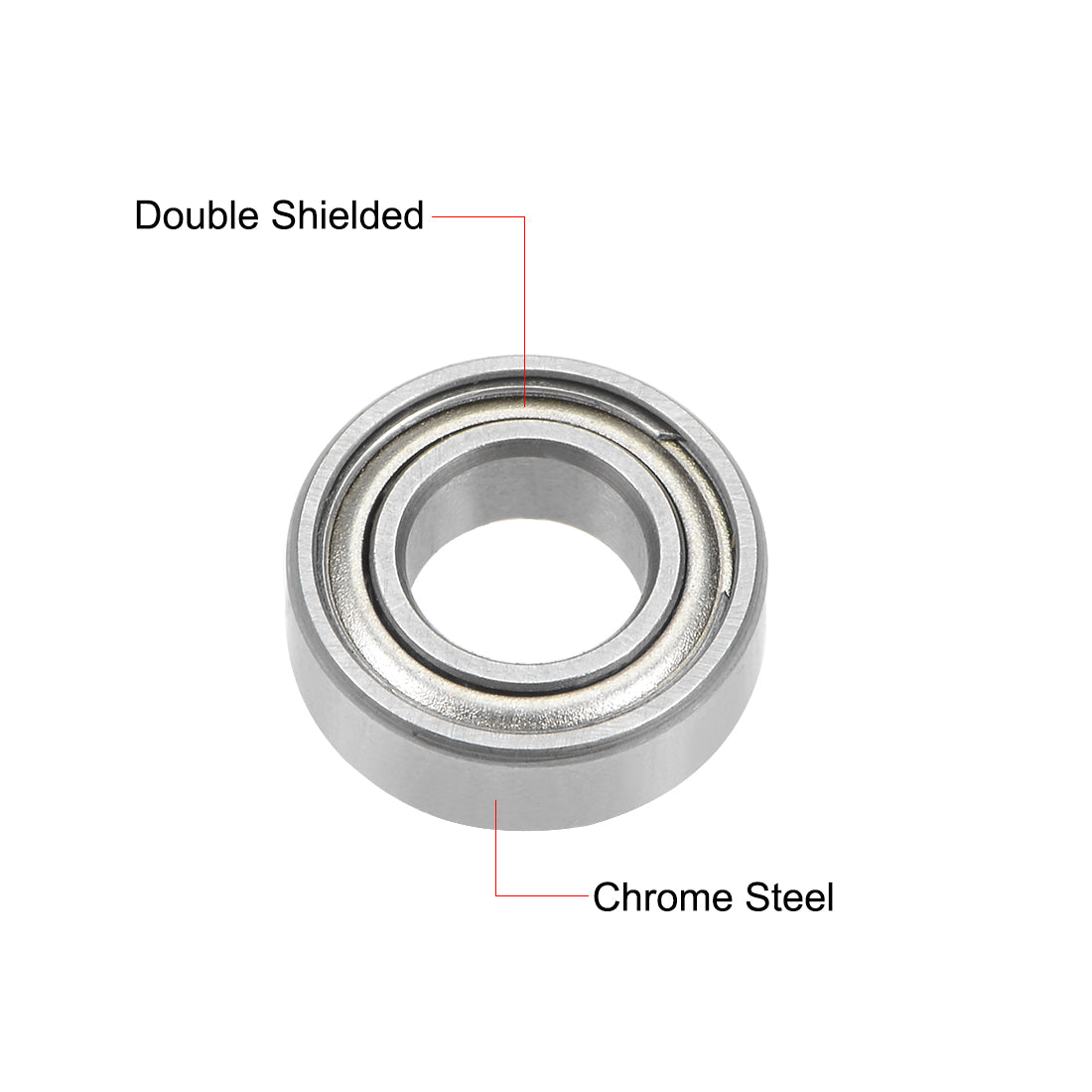 uxcell Uxcell Deep Groove Ball Bearings Inch Double Shield Chrome Steel ABEC1 Z1