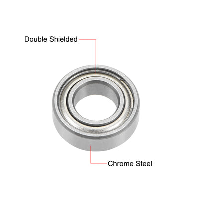 Harfington Uxcell Deep Groove Ball Bearings Inch Double Shield Chrome Steel ABEC1 Z1