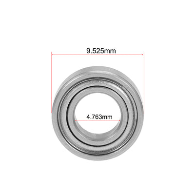 Harfington Uxcell Deep Groove Ball Bearings Inch Double Shield Chrome Steel ABEC1 Z1