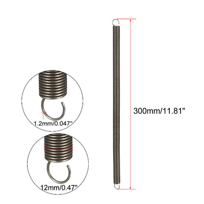 Harfington Uxcell Extended Tension Spring Wire Diameter 0.098", OD 0.71", Free Length 2.76"