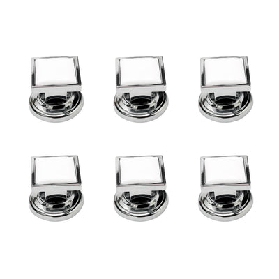 uxcell Uxcell Ceramic Knobs Square Drawer Pull Handle Replacement Wardrobe Dresser White 6pcs