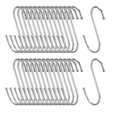 Uxcell Metal S Hooks 4.53 S Shaped Hook Hangers 5pcs | Harfington