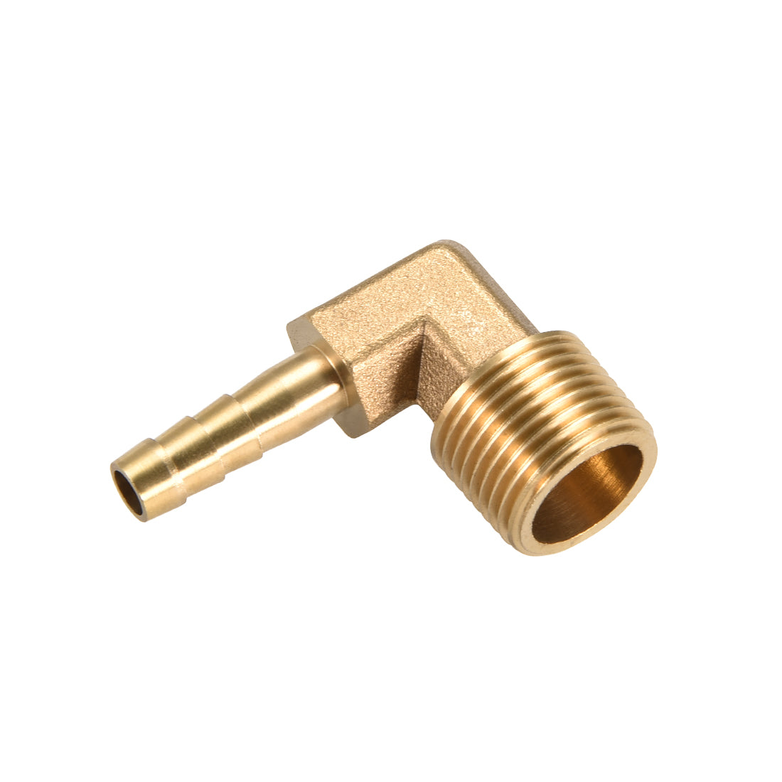 uxcell Uxcell Brass Barb Hose Fitting 90 Degree Elbow 6mm Barbed x 3/8 PT Male Pipe 3pcs