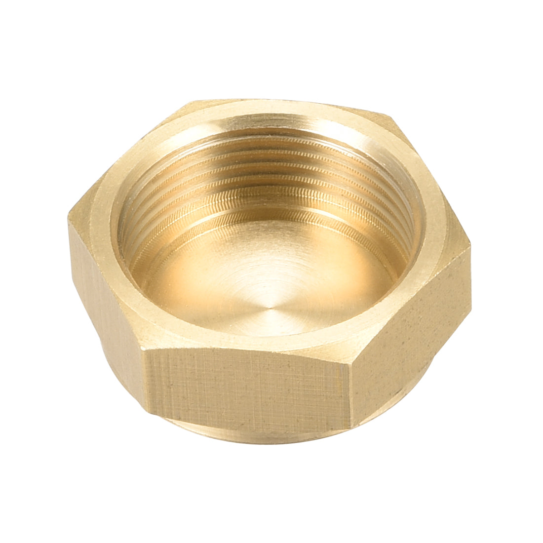 Uxcell Uxcell Brass Female Pipe Fitting Valve Cap M26x1.5 Hex Head End Plug Connector  2pcs