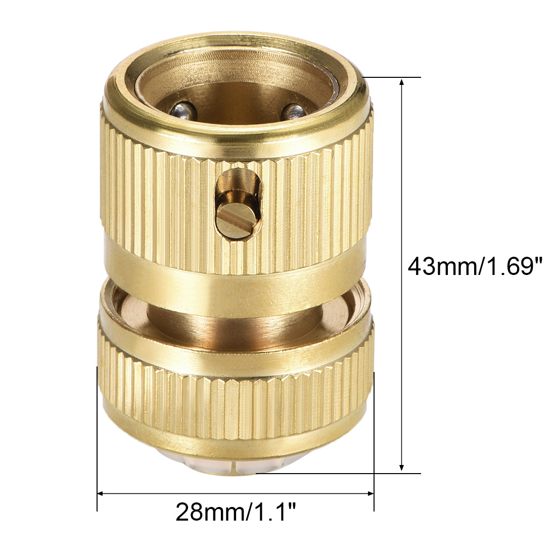 uxcell Uxcell Messing Schnellverbinder Adapter Garten Rohr Wasserhahn Anschluss 1/4"