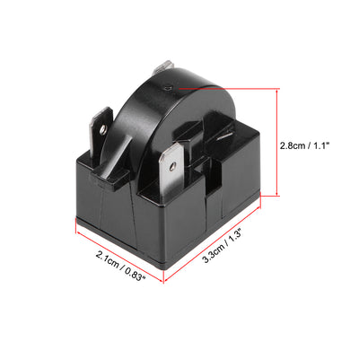 Harfington Uxcell 5 Pcs 33 Ohm 3 Pin Refrigerator PTC Starter Relay