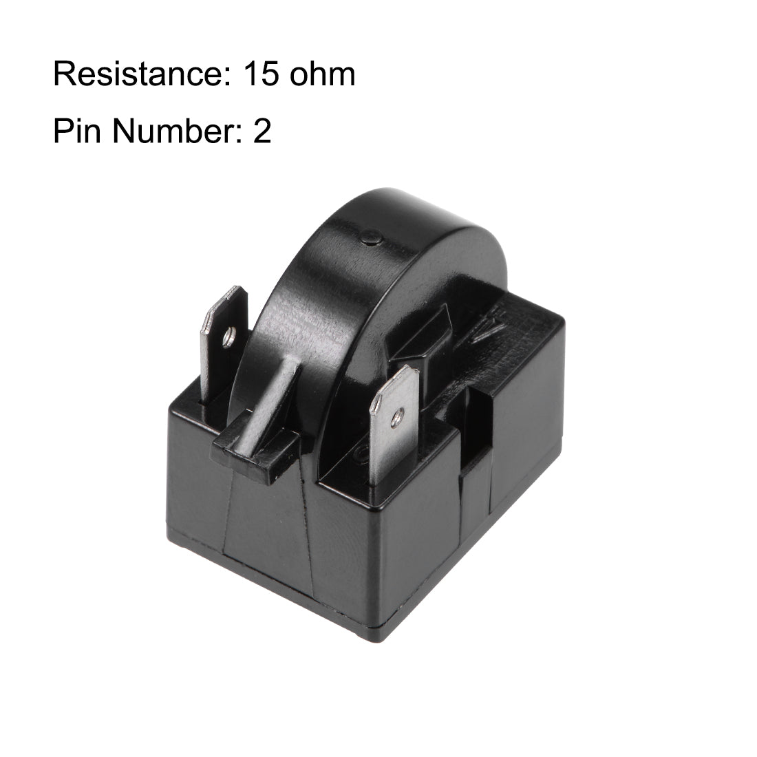 uxcell Uxcell Refrigerator PTC Relay 15 Ohm 2 Pin + Freezer Compressor Thermal Overload Protector 1/6HP 125W