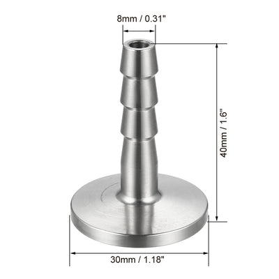 Harfington Uxcell Clamp Hose Adapter 1.181" Flange to 7/9" Hose Barb Fitting