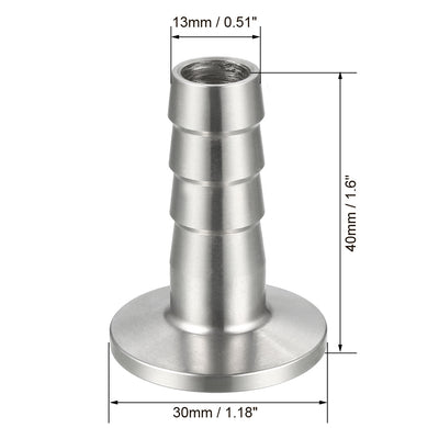 Harfington Uxcell Clamp Hose Adapter 1.181" Flange to 7/9" Hose Barb Fitting