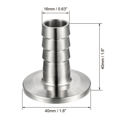 Harfington Uxcell Clamp Hose Adapter 1.575" Flange to 7/9" Hose Barb Fitting 2 Pcs