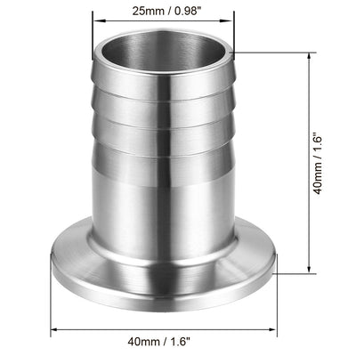 Harfington Uxcell Clamp Hose Adapter 1.575" Flange to 7/9" Hose Barb Fitting 2 Pcs