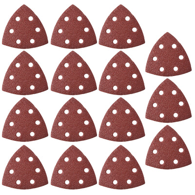 Harfington Uxcell Triangle Detail Sander Sandpaper,Sanding Paper,6 Hole 40 Grits 15pcs