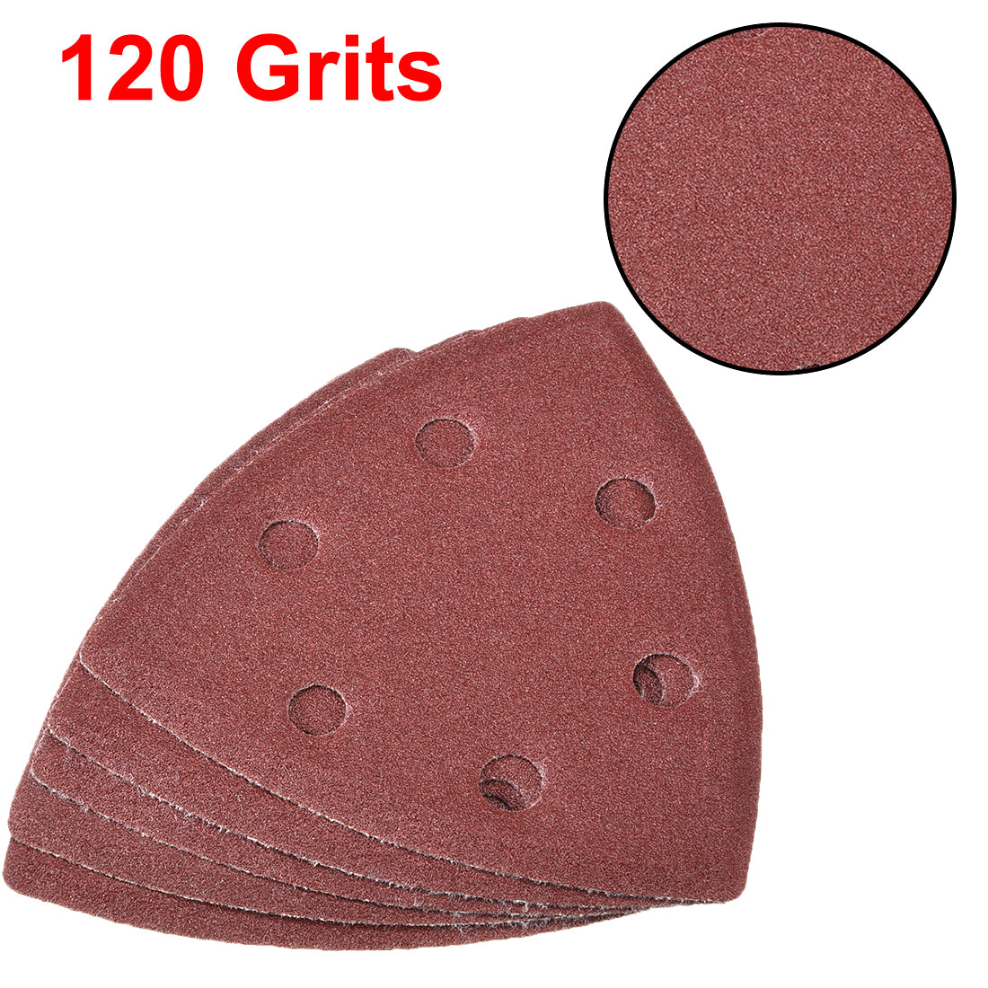 uxcell Uxcell Triangle Detail Sander Sandpaper,Sanding Paper,6 Hole 40 Grits 15pcs