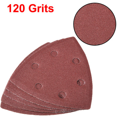 Harfington Uxcell Triangle Detail Sander Sandpaper,Sanding Paper,6 Hole 40 Grits 15pcs