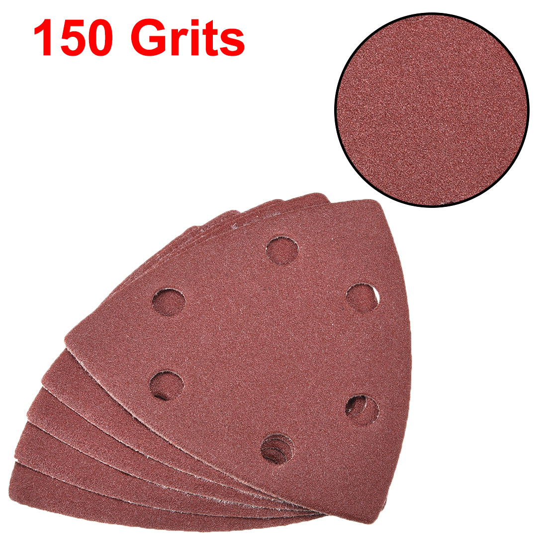 uxcell Uxcell Triangle Detail Sander Sandpaper,Sanding Paper,6 Hole 40 Grits 15pcs