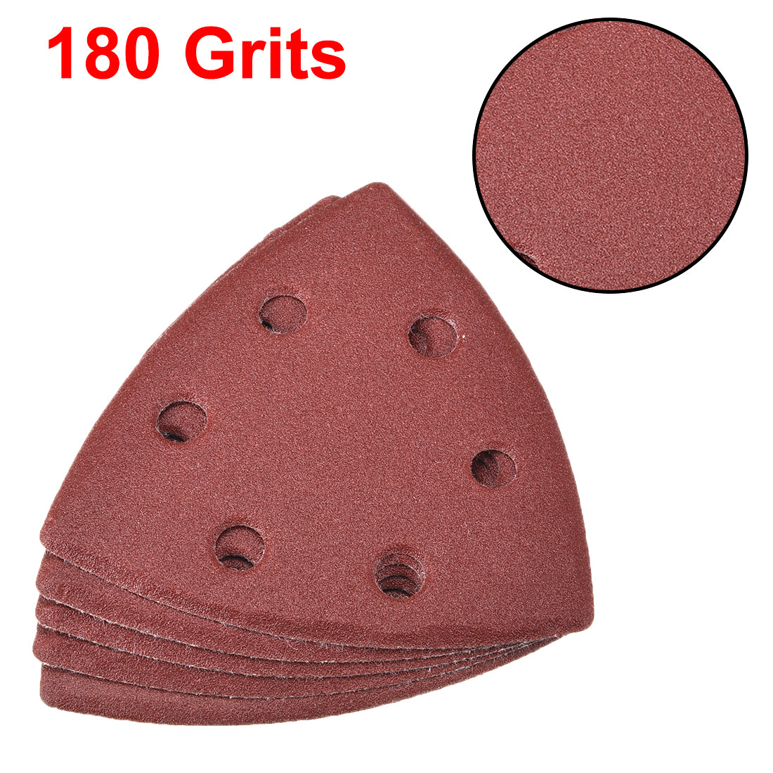 uxcell Uxcell Triangle Detail Sander Sandpaper,Sanding Paper,6 Hole 40 Grits 15pcs