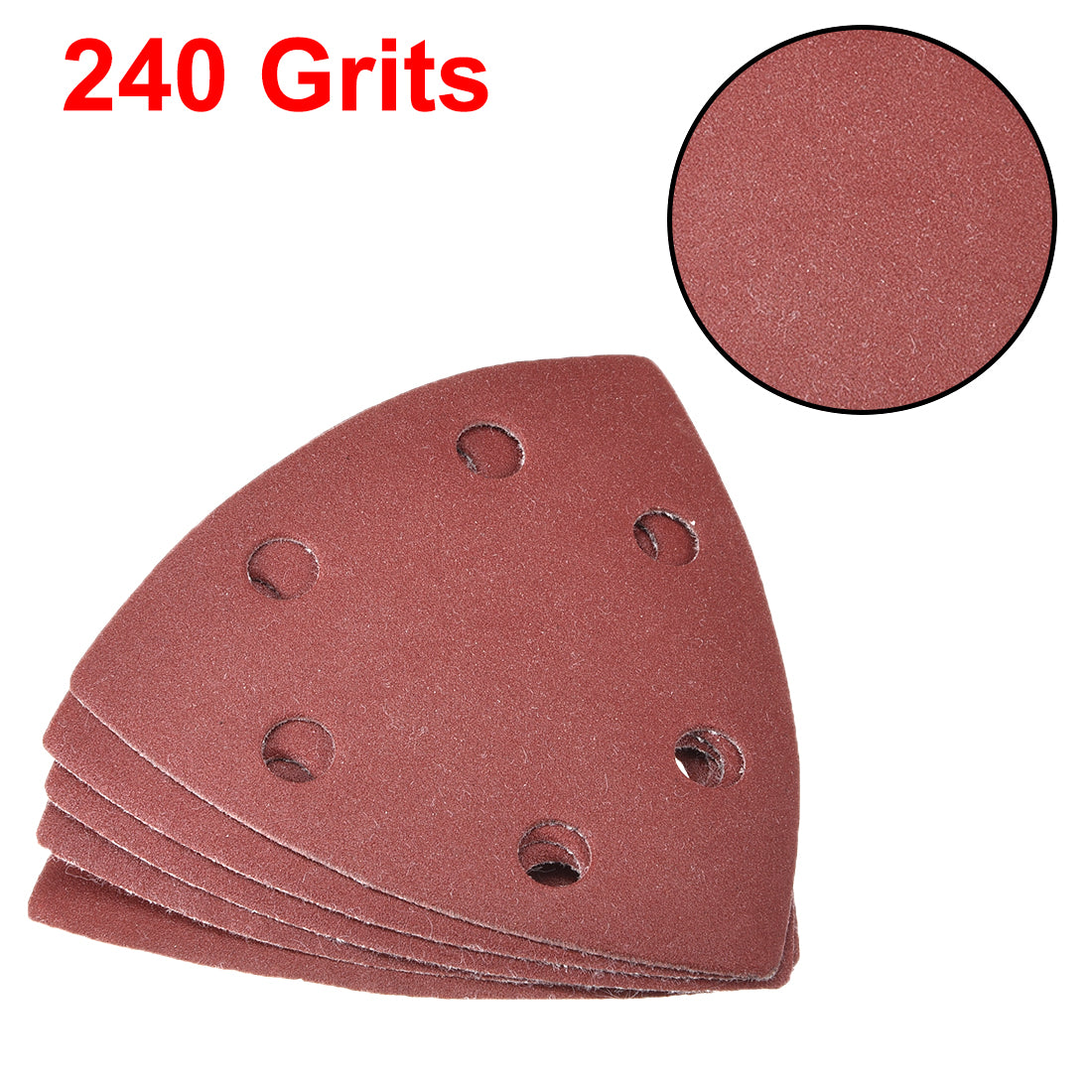 uxcell Uxcell Triangle Detail Sander Sandpaper,Sanding Paper,6 Hole 40 Grits 15pcs