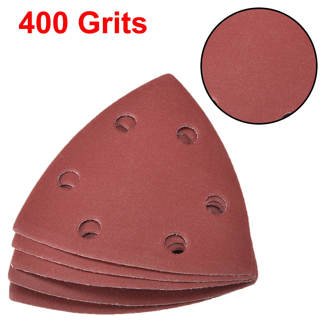 uxcell Uxcell Triangle Detail Sander Sandpaper,Sanding Paper,6 Hole 40 Grits 15pcs