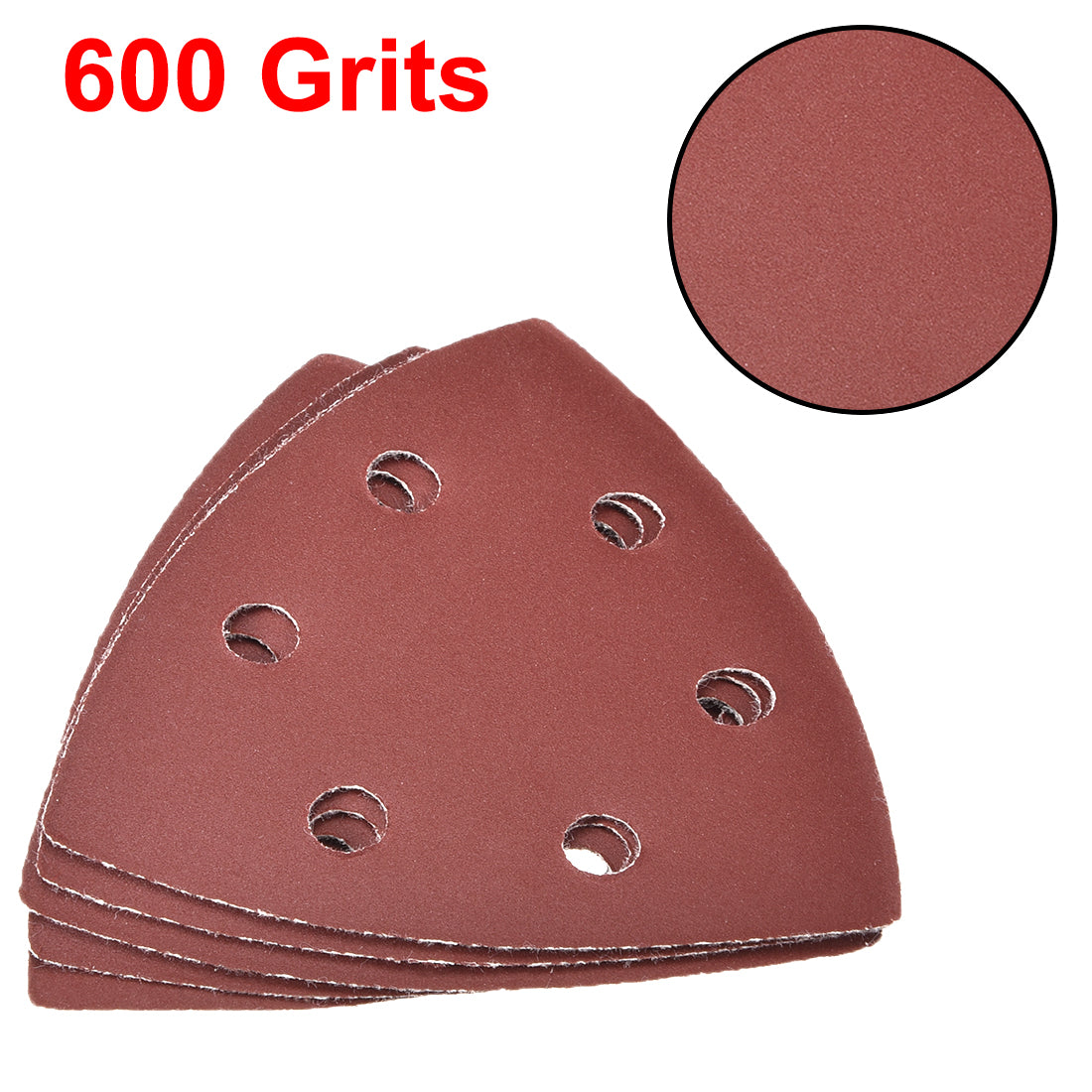 uxcell Uxcell Triangle Detail Sander Sandpaper,Sanding Paper,6 Hole 40 Grits 15pcs