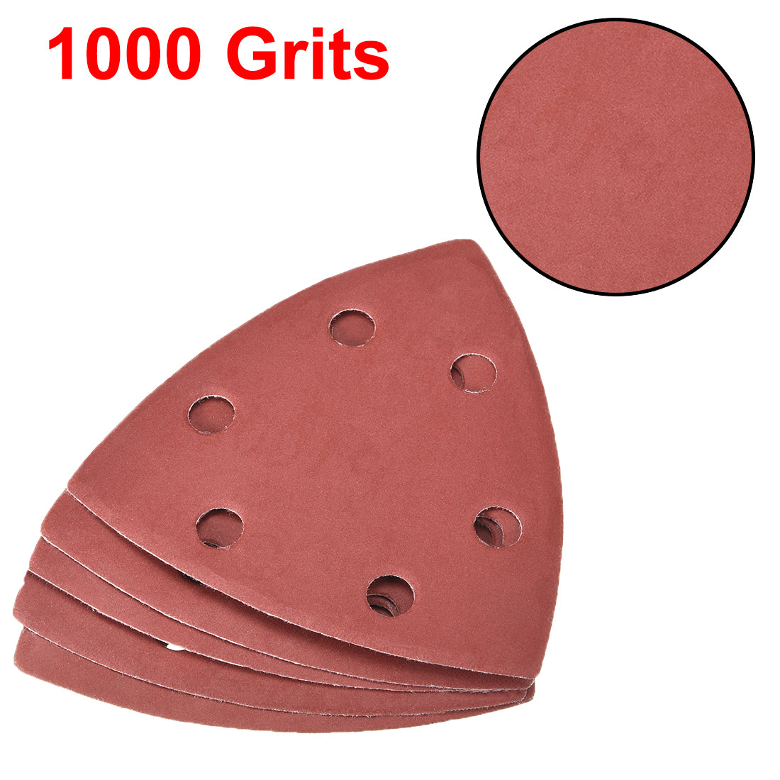 uxcell Uxcell Triangle Detail Sander Sandpaper,Sanding Paper,6 Hole 40 Grits 15pcs