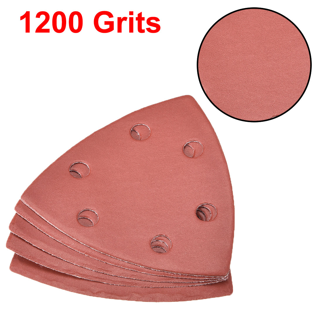 uxcell Uxcell Triangle Detail Sander Sandpaper,Sanding Paper,6 Hole 40 Grits 15pcs