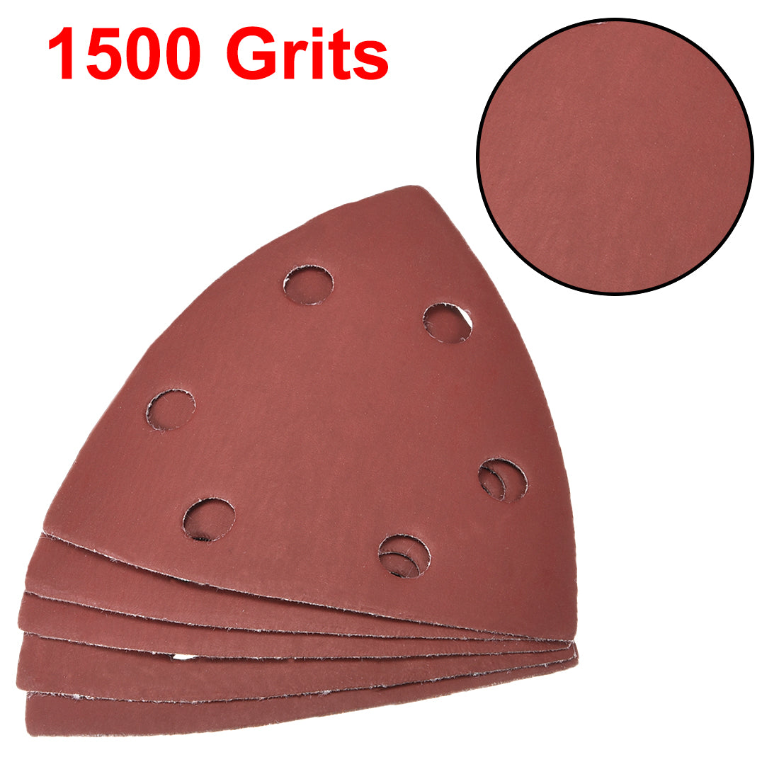 uxcell Uxcell Triangle Detail Sander Sandpaper,Sanding Paper,6 Hole 40 Grits 15pcs