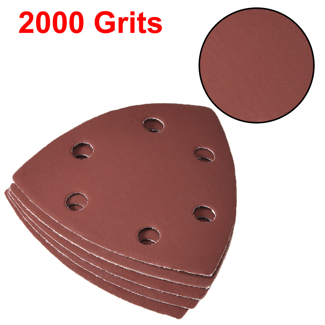 uxcell Uxcell Triangle Detail Sander Sandpaper,Sanding Paper,6 Hole 40 Grits 15pcs