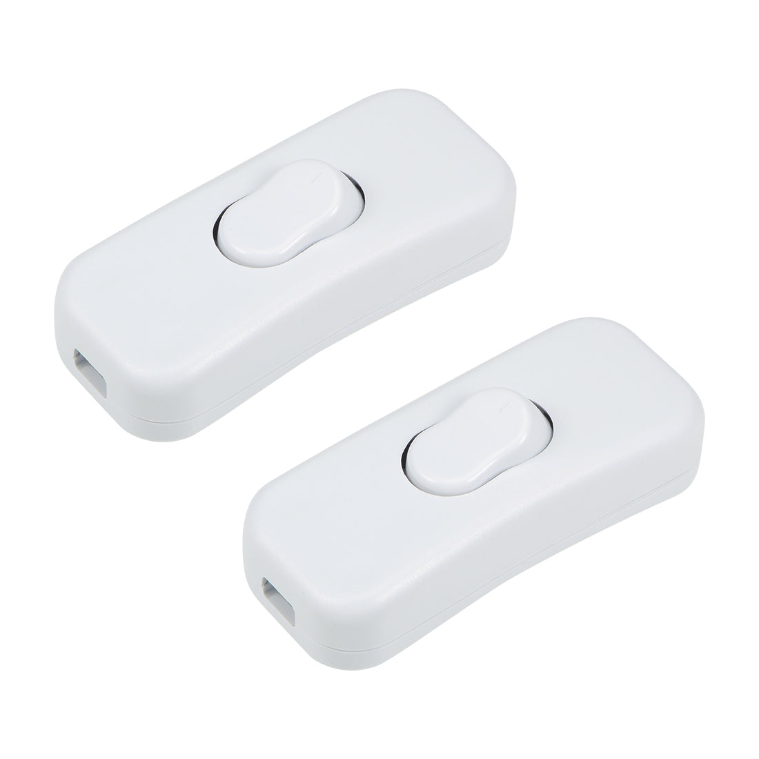 uxcell Uxcell Inline Cord Switch AC 250V 2A 500W DPST On/Off Rocker Switch Table Lamp Desk Light Switch, White 2pcs