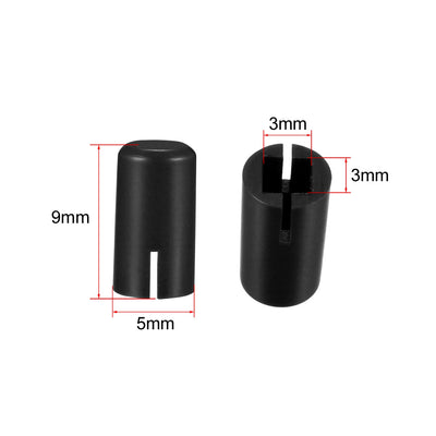 Harfington Uxcell 50Pcs Plastic 5x9mm Pushbutton Tactile Switch Caps Cover Keycaps Black for 6x6x7.3mm Tact Switch