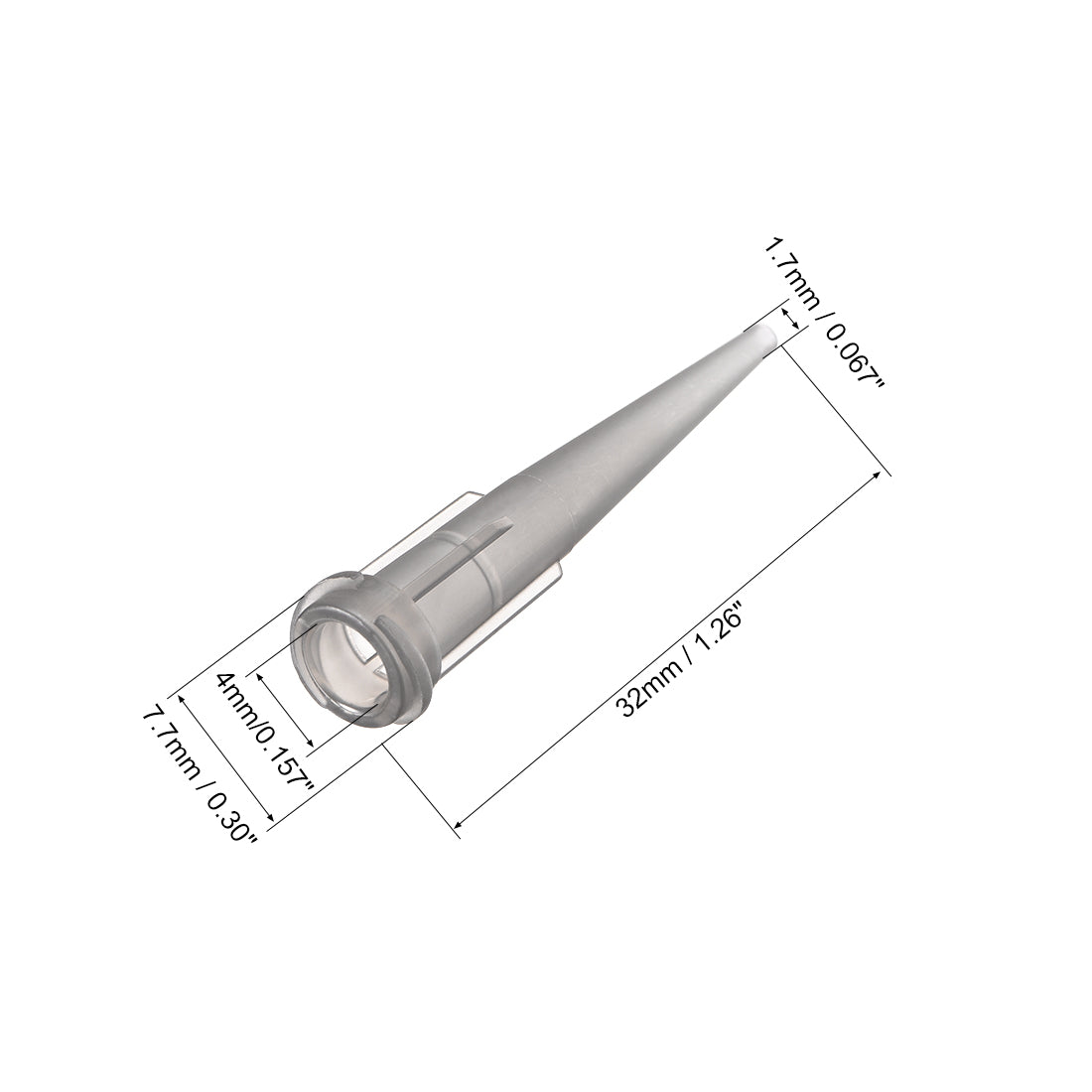 uxcell Uxcell Industrial Blunt Tip Tapered Dispensing Fill Needle 16ga X 1.26" Gray 120pcs