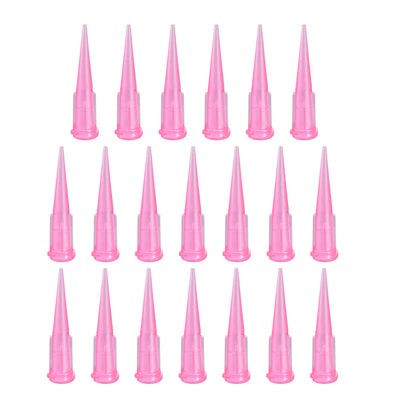 uxcell Uxcell Industrial Blunt Tip Tapered Dispensing Fill Needle 20ga X 1.26" Pink 20pcs