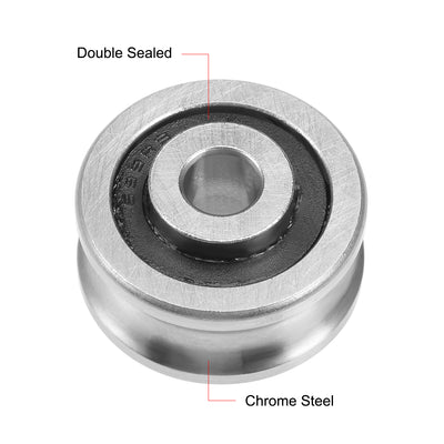 Harfington Uxcell SG20 U-Nut-Spurführungslager 6x24x11mm Riemenscheiben-Radlager für Laserschneidmaschinen