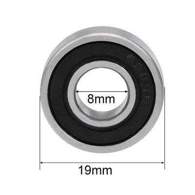 Harfington Uxcell Deep Groove Ball Bearings Metric Double Sealed Chrome Steel Z1