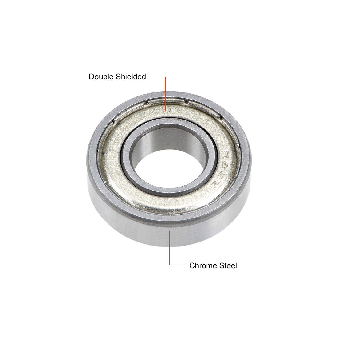 uxcell Uxcell Deep Groove Ball Bearings Z2 Double Shielded Chrome Steel Roller