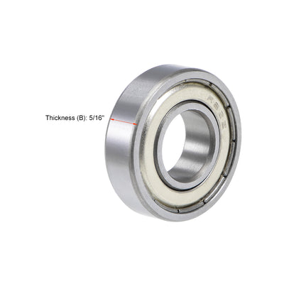 Harfington Uxcell Deep Groove Ball Bearings Z2 Double Shielded Chrome Steel Roller