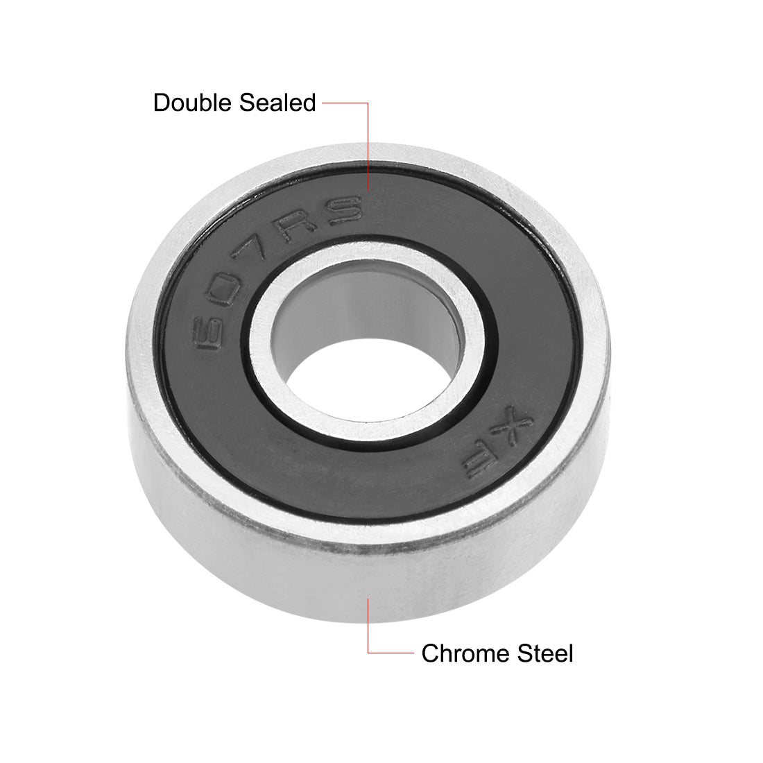 uxcell Uxcell Deep Groove Ball Bearing Double Sealed Chrome Steel P0 Z1 Metric Bearings