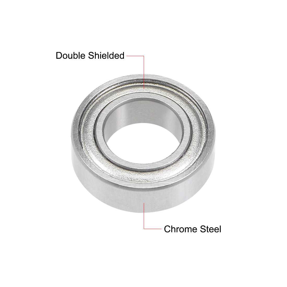 uxcell Uxcell Deep Groove Ball Bearings Metric Double Shield Chrome Steel P0 Z1