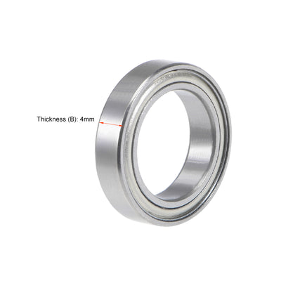 Harfington Uxcell Deep Groove Ball Bearings Thin Section Double Shield Chrome Steel