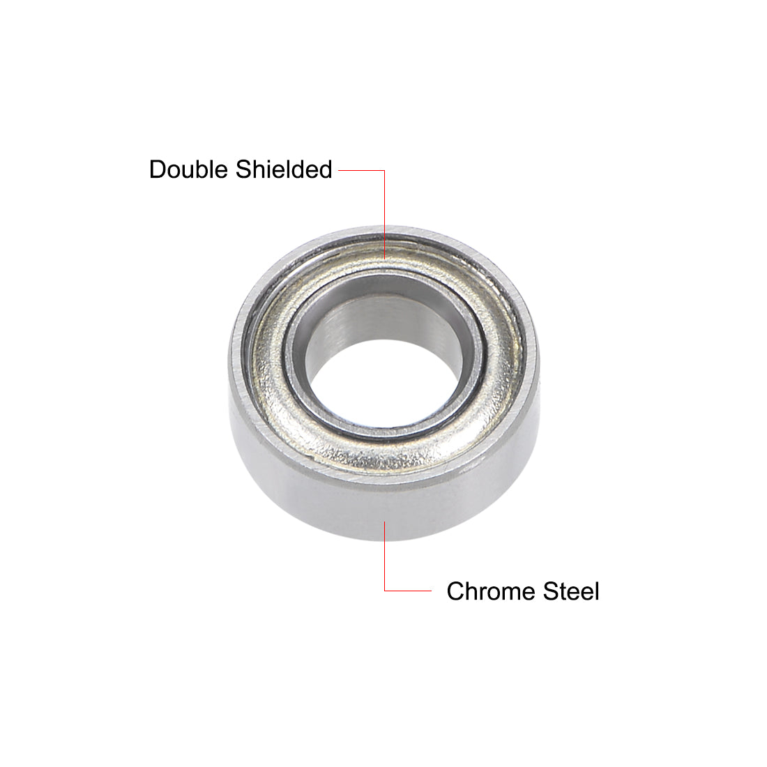 uxcell Uxcell Deep Groove Ball Bearings Metric Double Shield Chrome Steel P0 Z1