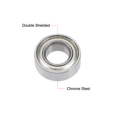 Harfington Uxcell Deep Groove Ball Bearings Metric Double Shield Chrome Steel P0 Z1