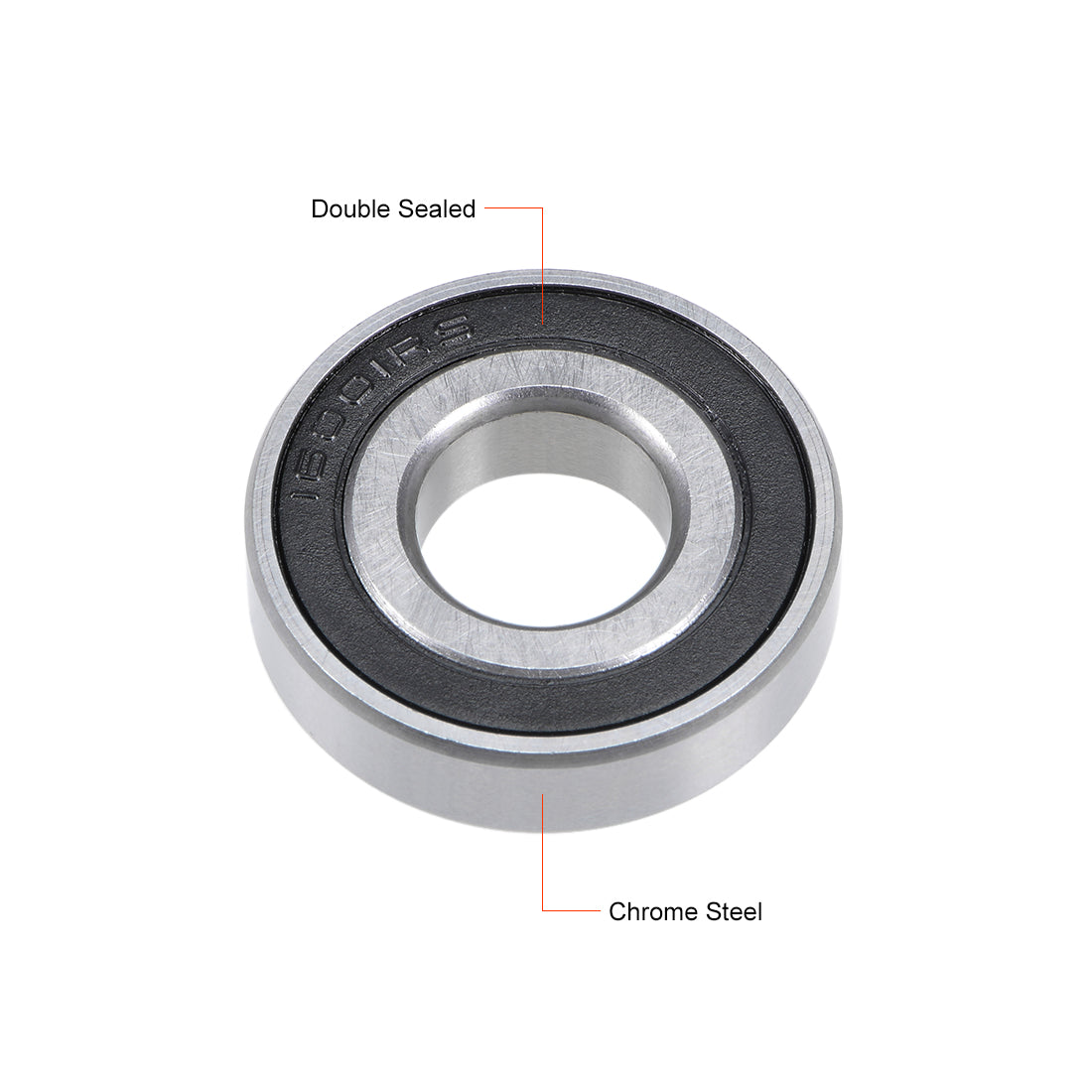 uxcell Uxcell Deep Groove Ball Bearings  Metric Double Sealed Chrome Steel ABEC1 Z2