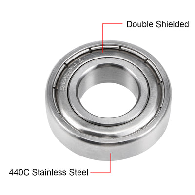 Harfington Uxcell Deep Groove Ball Bearings Double Shielded Stainless Steel