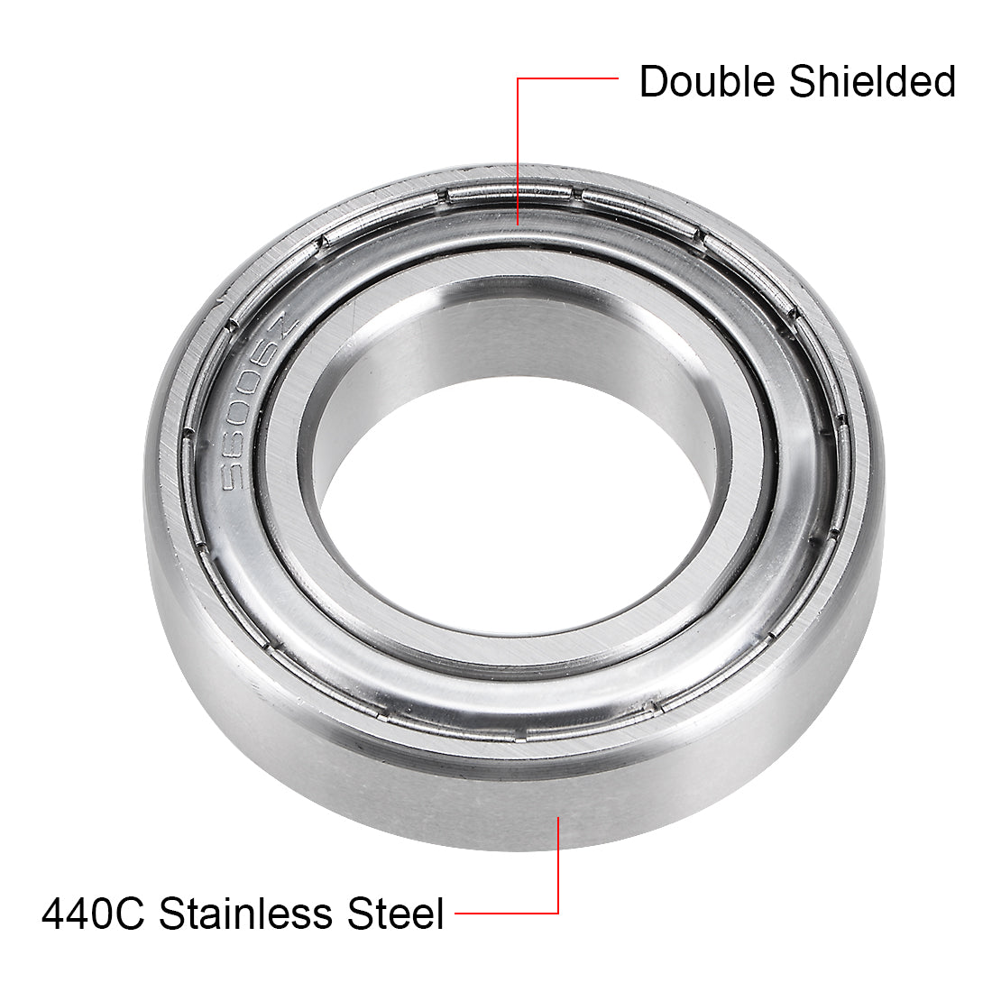 uxcell Uxcell Deep Groove Ball Bearings Double Shielded Stainless Steel