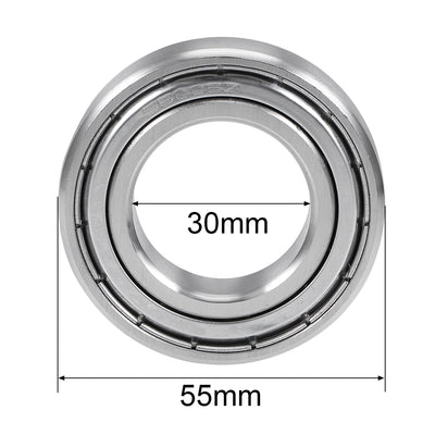 Harfington Uxcell Deep Groove Ball Bearings Double Shielded Stainless Steel